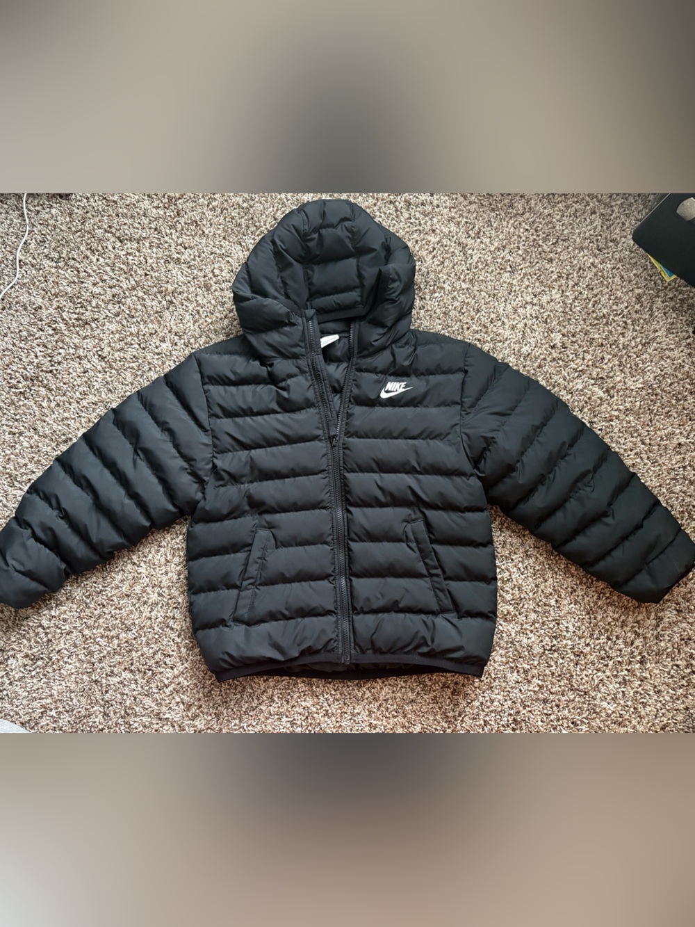 Nike Black Kids Hooded Puffer Jacket NWOT